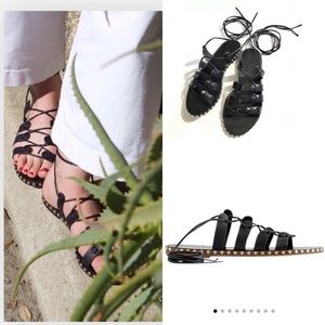 J crew studded lace up gladiator sandals